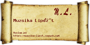 Muzsika Lipót névjegykártya